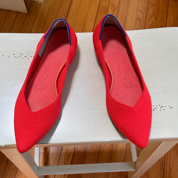 Rothy’s pointed size 5.5 “fire” red. Washed once. - Picture 1 of 3